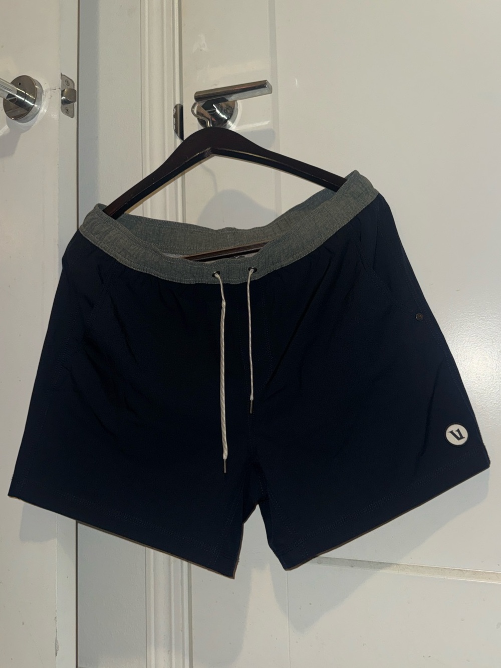 Vineyard Vines Navy Athletic Shorts with Gray Waistband